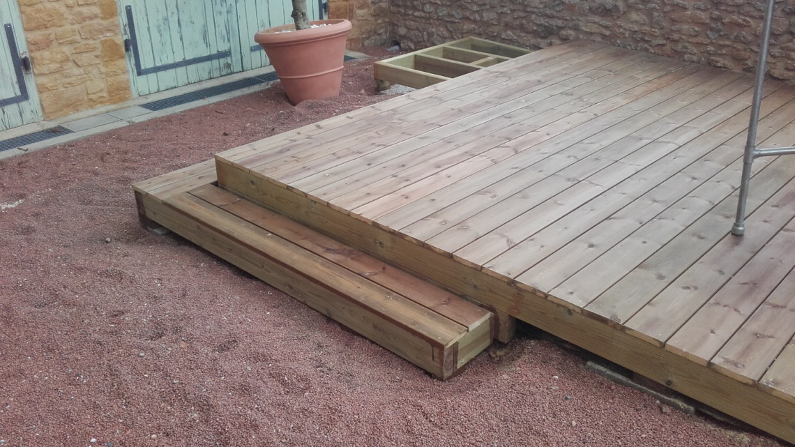 Création terrasse bois à COGNY