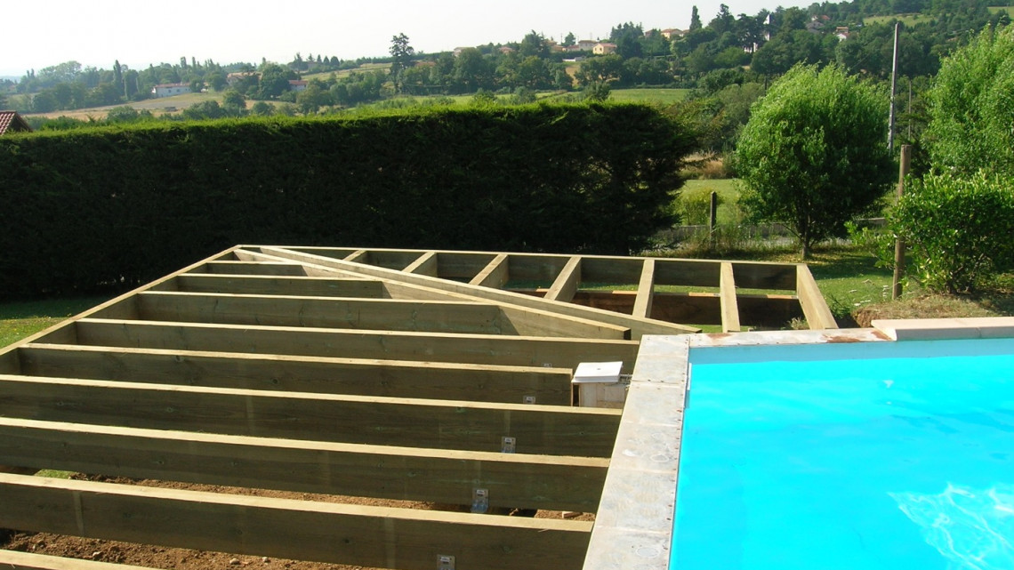 Conception et réalisation Terrasse bois à LENTILLY (69)