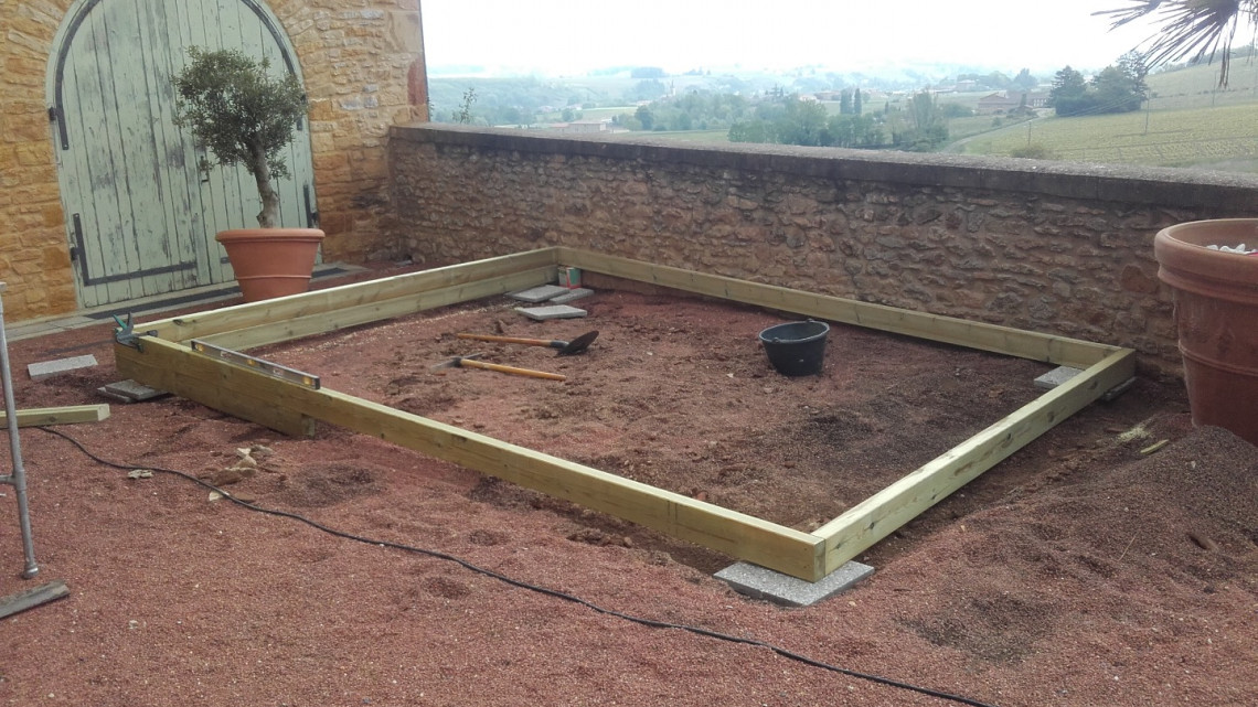 Création terrasse bois à COGNY