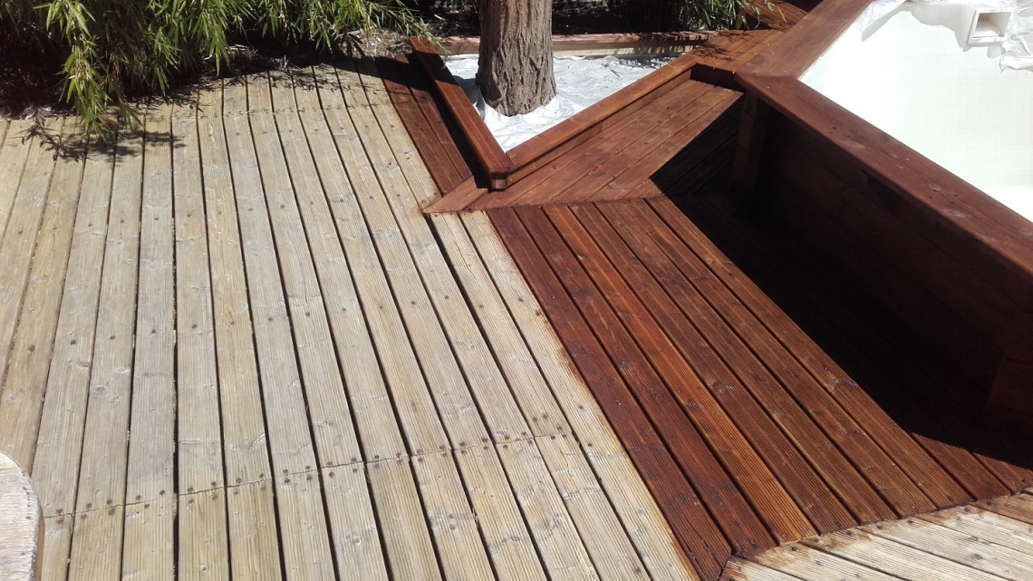 Entretien et rénovation terrasse et piscine bois à SAINT-JEAN-D'ARDIÈRES (69)