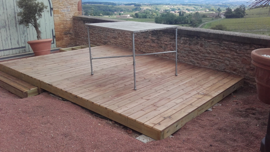 Création terrasse bois à COGNY