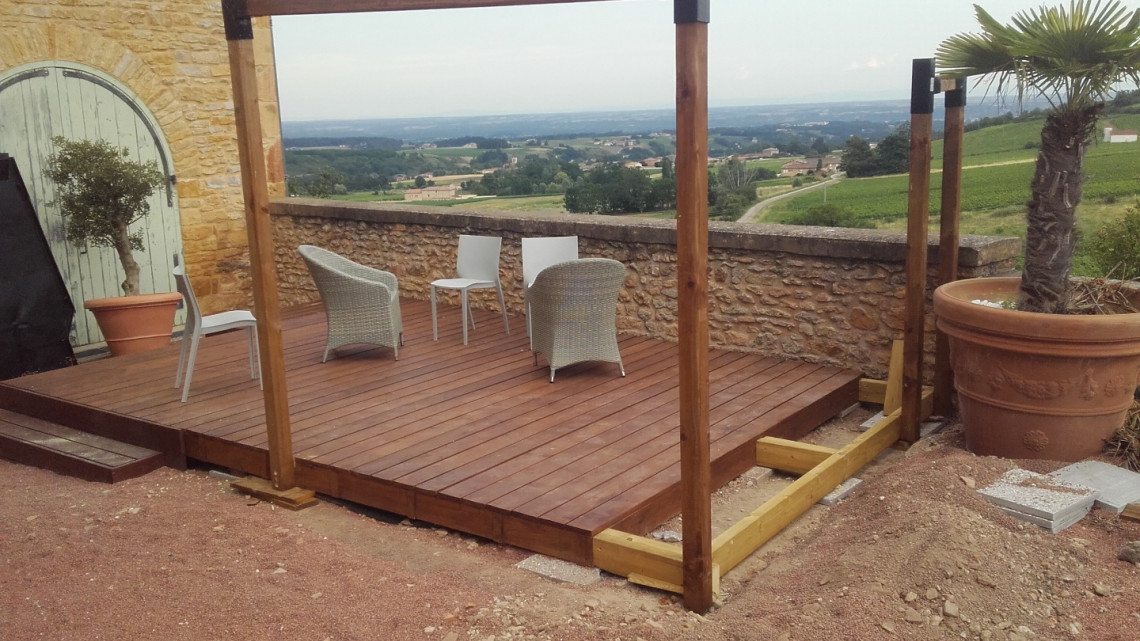 Création terrasse bois à COGNY